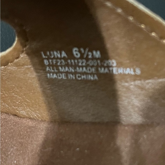 BareTraps Luna Brown Suede Mules with Adjustable Strap - Picture 2 of 4